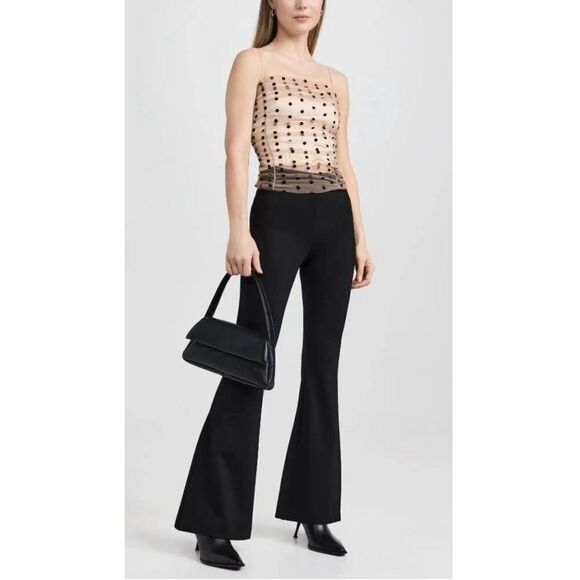 Reformation Jolie Pant in Black Knit Stretchy Flare Hidden Zip NWT size 8 $178 - Picture 3 of 9